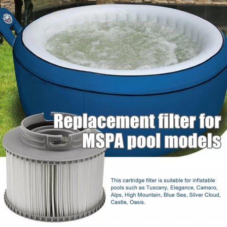 MSpa Inflatable Pool Filters 4-Pack Compatible with MSpa Pools