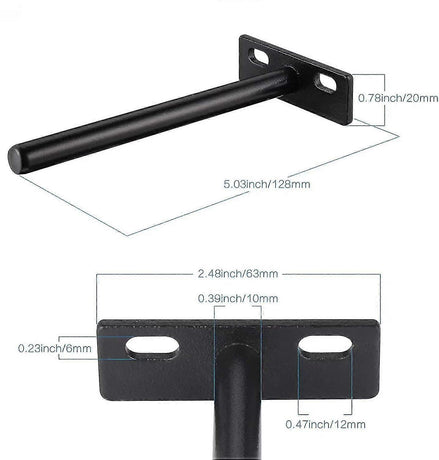 Heavy Duty Invisible Floating Shelf Bracket 4 pcs, Metal Hidden Bracket Compatible with Wood