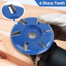 Chainsaw Wood Router, 6 Teeth Stump Grinder Angle Grinder for Wood Milling