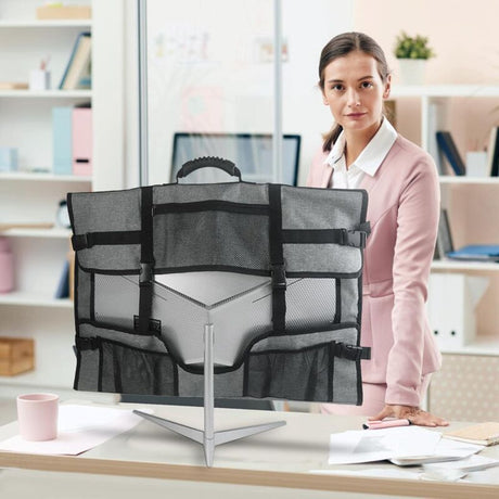 Monitor Carrying Case Compatible with 24-27 Inch Desktop Computer Monitors Protective Storage Bag with Handle