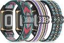 Elastic Wristbands Compatible with Fitbit Charge 5 and Fitbit Charge 6, Adjustable Breathable Bracelet for Men and Women, 3-Pack