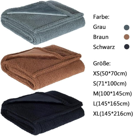 Waterproof Blanket Leak Proof Pet Sofa Bed Couch Compatible with Dog and Cat Brown 145x165cm