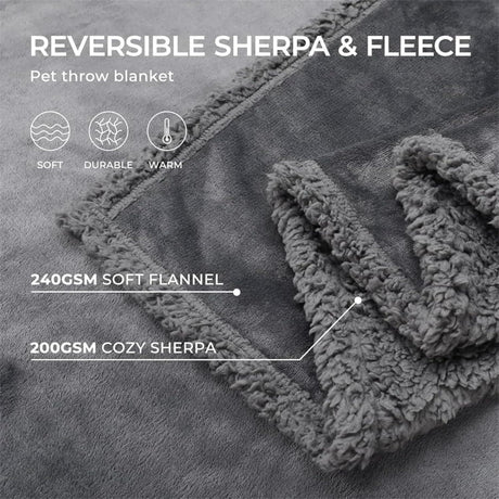 Waterproof Blanket Leak Proof Pet Sofa Bed Couch Compatible with Dog and Cat Brown 145x165cm