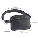 Women's Brown PU Leather Crossbody Waist Belt Bag Travel Fanny Pack