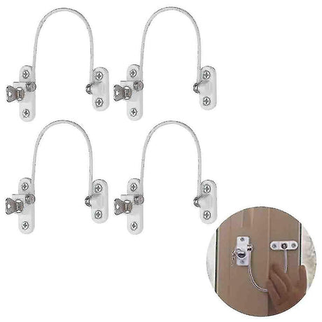 Window Lock Childproof 4 pcs White Compatible with Various Brands