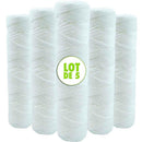 Anti-Sediment Water Filter Cartridges Set of 5, 10 Inch 254 mm 5 Microns, Compatible with 10 Inch Filters