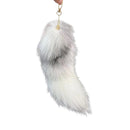 Raccoon Tail Keychain Artificial Soft Fur Pendant Backpack Bag Decorative Ornament Key Ring