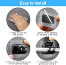 Self-Adhesive Curtain Rod Holders 6 pcs, Nail-Free Adjustable Brackets, Wall Mounts, Black