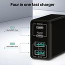 USB C Charger, 40W Fast Charger with Multiple Outlets, Compatible with Samsung and Xiaomi, USB Charging Plug Adapter