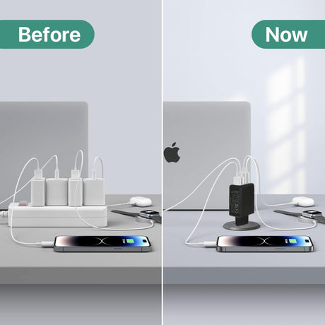 USB C Charger, 40W Fast Charger with Multiple Outlets, Compatible with Samsung and Xiaomi, USB Charging Plug Adapter