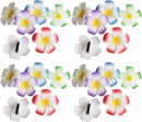 24pcs Plumeria Flower Hair Clips for Women and Girls, Hawaiian Hibiscus Barrettes, Beach Wedding Party