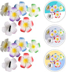 24pcs Plumeria Flower Hair Clips for Women and Girls, Hawaiian Hibiscus Barrettes, Beach Wedding Party