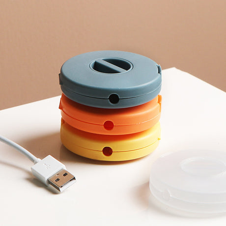 USB Cable Organizer Holder Set of 4 Retractable Compact Versatile