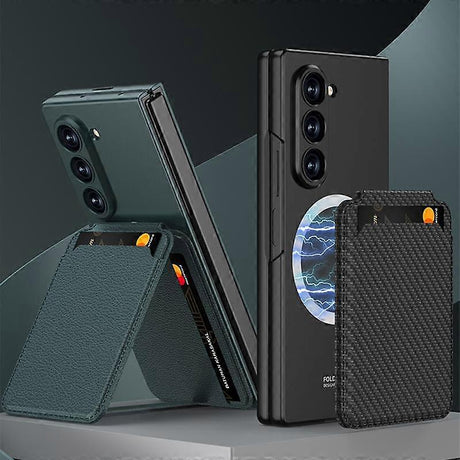 Magnetic Card Slot Case For Samsung Galaxy Z Fold7 5G Compatible with Samsung Grey