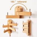 Oak Wall Mounted Coat Rack for Entryway