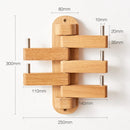 Oak Wall Mounted Coat Rack for Entryway
