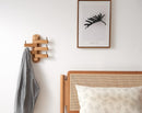 Oak Wall Mounted Coat Rack for Entryway