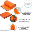 Emergency Thermal Sleeping Bag Waterproof Camping Survival Bivy Sack 4 Pack Outdoor