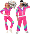 Widmann 80s Costume Jogging Pants Pink XL Multicolored Jogging Suit