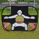 Foldable nylon soccer goal, suitable for both children and adults, ideal for playgrounds, gardens, and indoor/outdoor use.  Available in red.