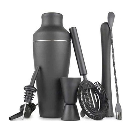 Cocktail Shaker Set Matte Black Stainless Steel