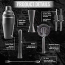 Cocktail Shaker Set Matte Black Stainless Steel