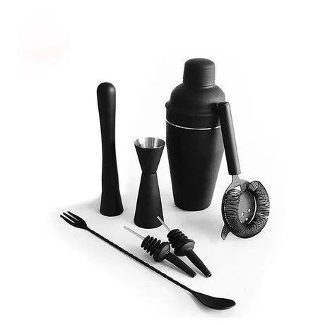 Cocktail Shaker Set Matte Black Stainless Steel