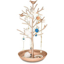 Vintage Jewelry Tree with 3 Birds Bronze Stand Holder