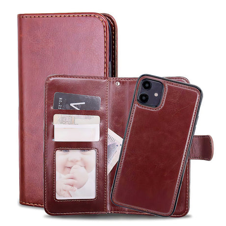 iPhone 12 Leather Case Pink Protection