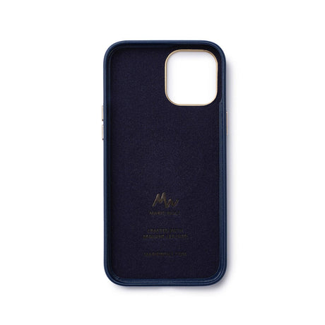 iPhone 12 MagSafe Leather Case Compatible with iPhone 12 Pro Marie Wolt Blue Phone Cover