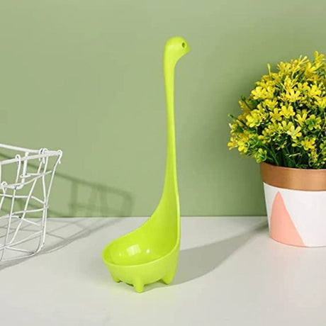 Nessie Soup Ladle 3-Pack with Loch Ness Design Upright Spoon Compatible with Kitchen Bar Tools