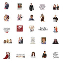 Gossip Girl TV Quotes Stickers 50pcs Blair Serena Chuck Dan Scrapbook Graffiti