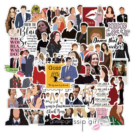 Gossip Girl TV Quotes Stickers 50pcs Blair Serena Chuck Dan Scrapbook Graffiti