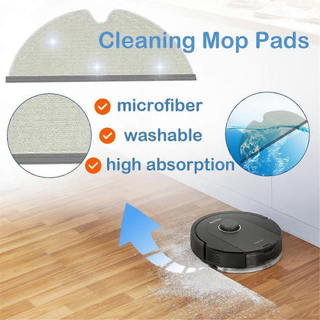 Roborock Q8 Max Q5 Pro Main Brush Side Brush Replacement Kit with HEPA Filter Mop Cloth Plastic