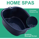 Foot Bath Basin Large Thickened Solid Plastic Foot Soaking Tub Therapy Detox Relaxation Black