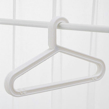 Lightweight Standard PP Shirt Hangers 10-Pack White For Everyday Use