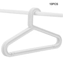 Lightweight Standard PP Shirt Hangers 10-Pack White For Everyday Use