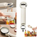 Multifunctional Can Opener and Bottle Cap Holder for Weak Hands Adjustable Telescopic Grip Opener