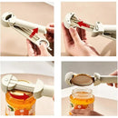 Multifunctional Can Opener and Bottle Cap Holder for Weak Hands Adjustable Telescopic Grip Opener