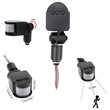 PIR Motion Sensor Switch Automatic Outdoor DC 12V