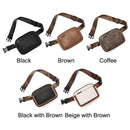 Women's Black PU Leather Belt Bag Crossbody Waist Shoulder Travel Bag