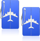 Luggage Tags 2 Pcs Aluminum Metal Suitcase Labels with Name ID Address Card