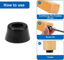 Rubber Feet for Cutting Boards Compatible with Multiple Brands 50 Pieces with Stainless Steel Screws Anti-Slip Buffer