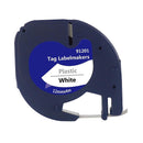 Letratag Refill Tape 5-Pack Black on White Compatible with Letratag 91331