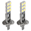2 pcs H1 LED Headlight Bulbs Kit 6000K Super White 55W Fog Light with 12 SMD 5050 Chips