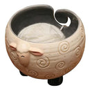 Ceramic Yarn Bowl for Knitting Holds Yarn Ball 15cm x 11cm
