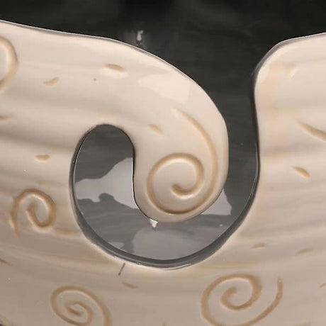 Ceramic Yarn Bowl for Knitting Holds Yarn Ball 15cm x 11cm