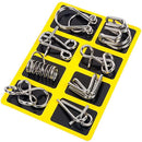 8pcs Metal Brain Teaser Puzzle Rings IQ Training Game for Kids and Adults Board Games
