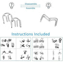 8pcs Metal Brain Teaser Puzzle Rings IQ Training Game for Kids and Adults Board Games