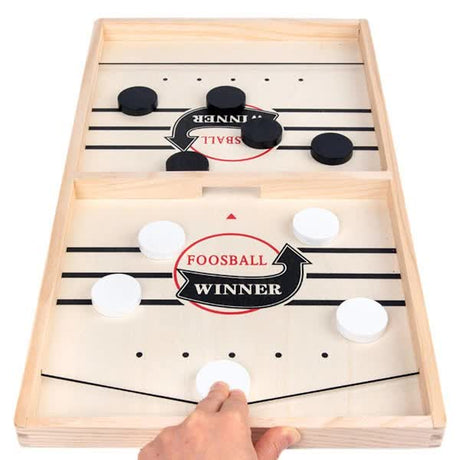 Sling Puck Game, Wooden Hockey Game, Fast Action Soccer Table Game